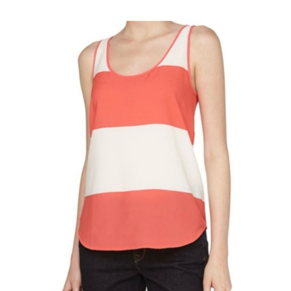 NWOT French Connection sleeveless color-block striped blouse